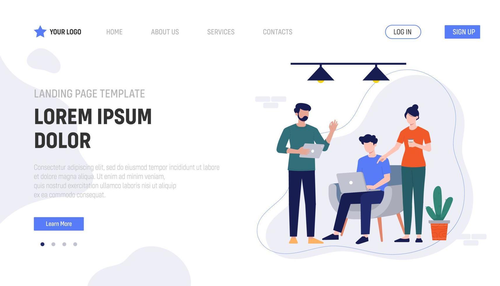 Web page design templates for data analysis,, consulting, social media marketing. Modern vector illustration concepts for website and mobile website development.. Modern vector flat illustration.
