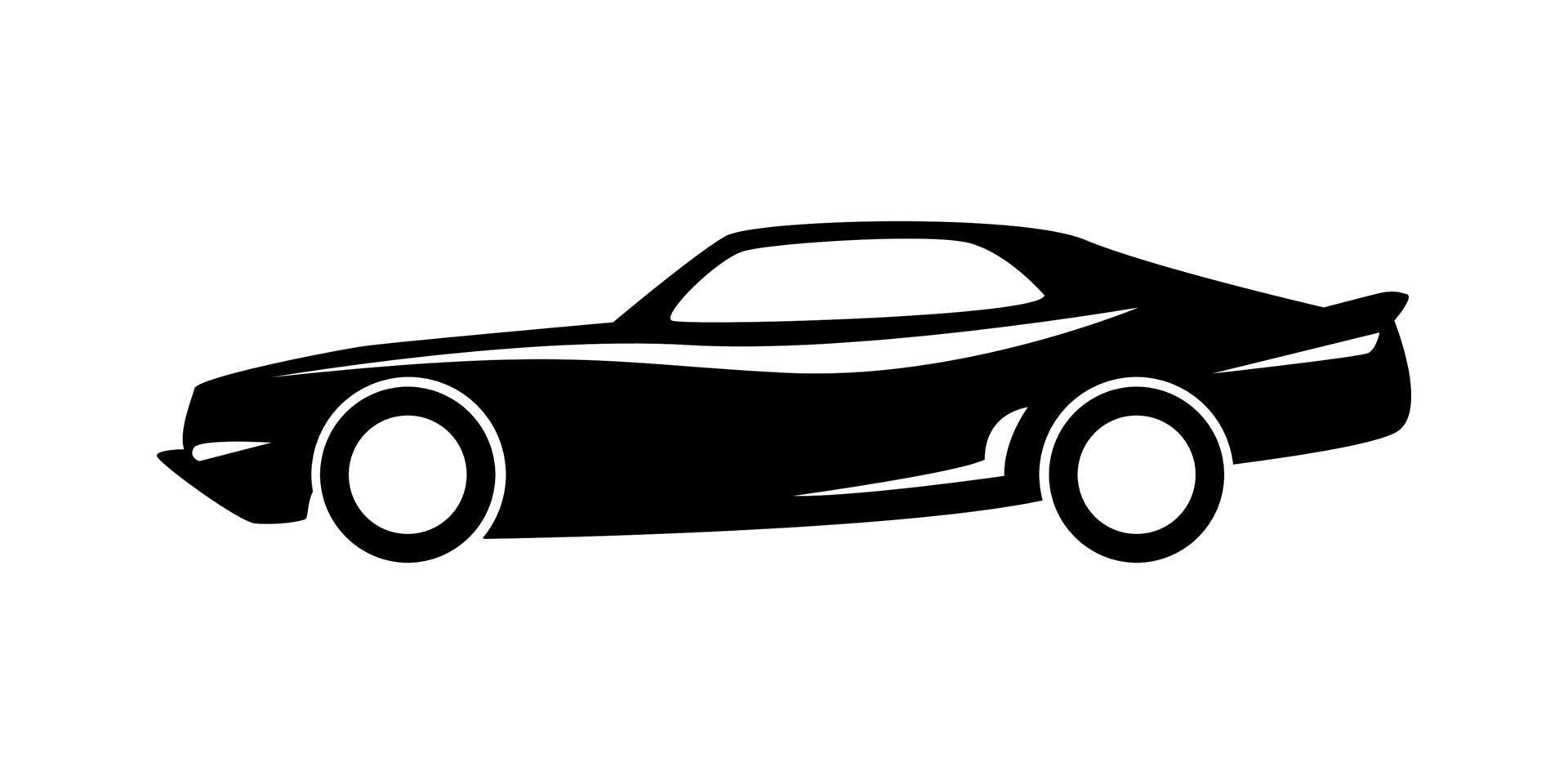 side view car silhouette icon. vector