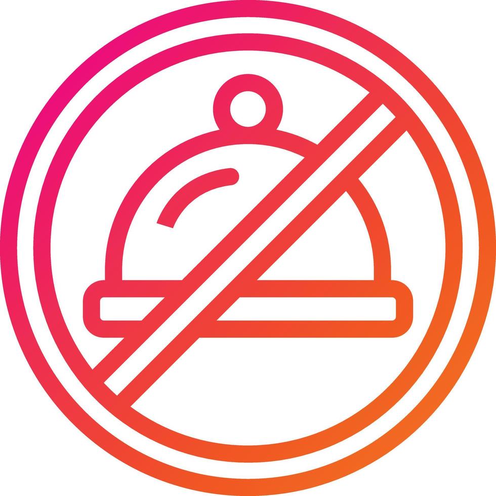 No eating Vector Icon Design Illustration