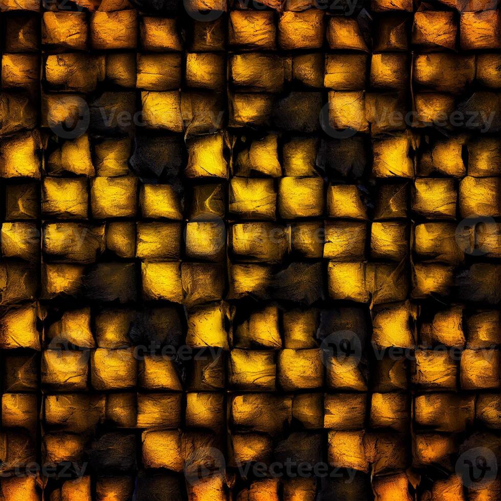 Old honeycomb texture black yellow background - image photo