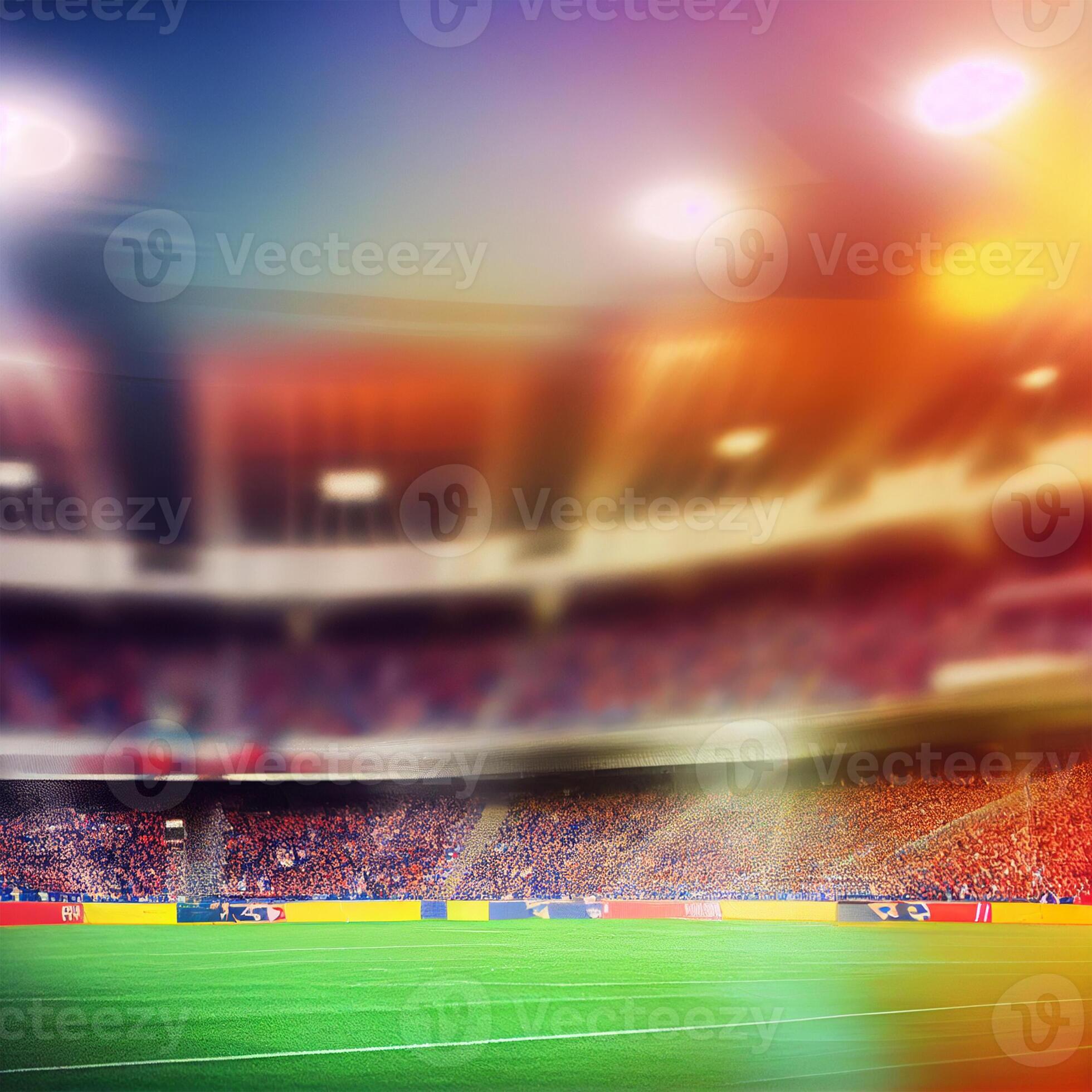 Sports football stadium blurred background - AI generated image 21688066  Stock Photo at Vecteezy