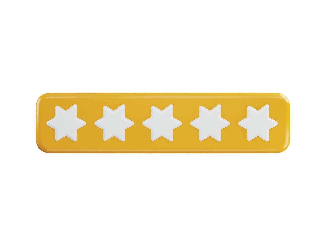 five star icon 3d rendering vector illustration