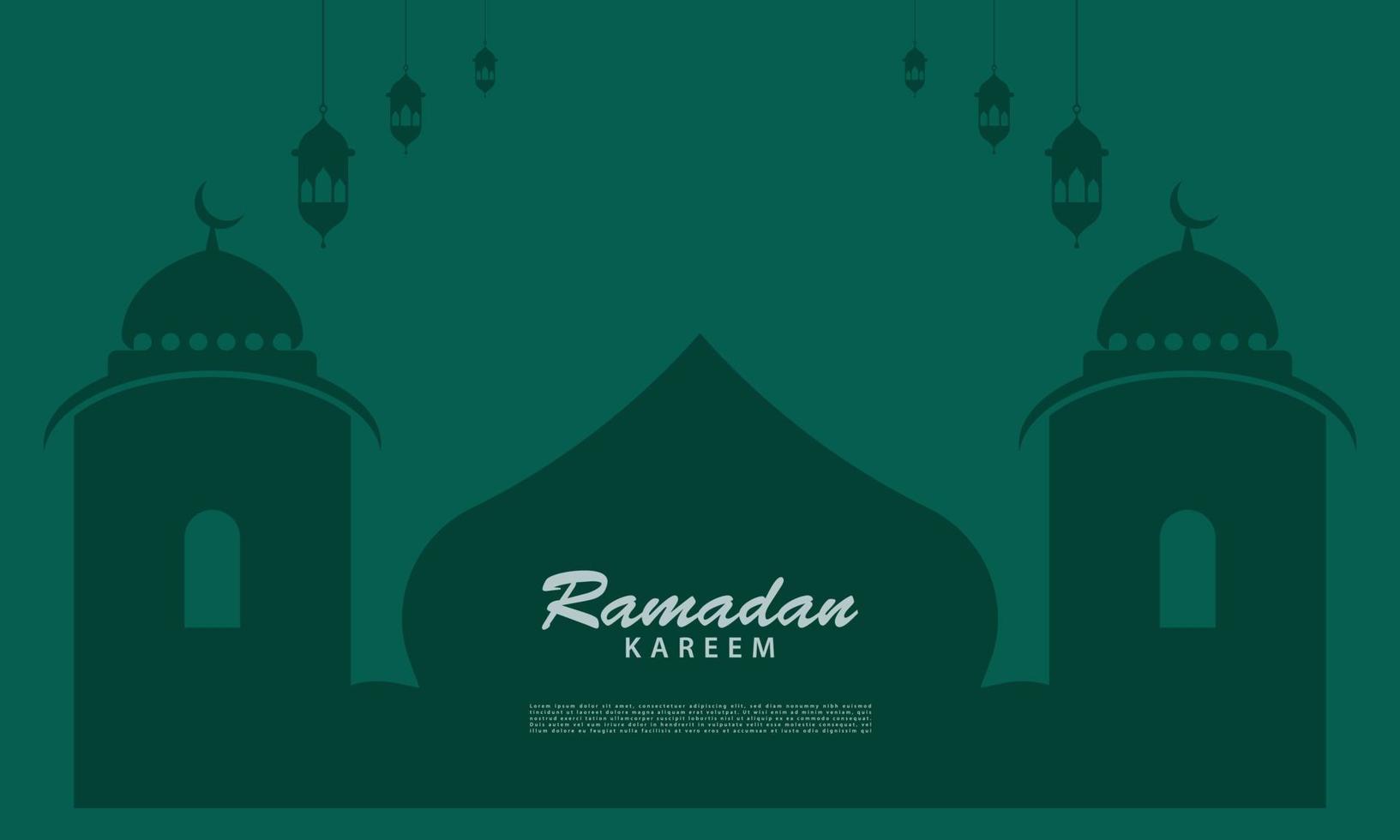 Islamic mosque background for ramadan kareem vector