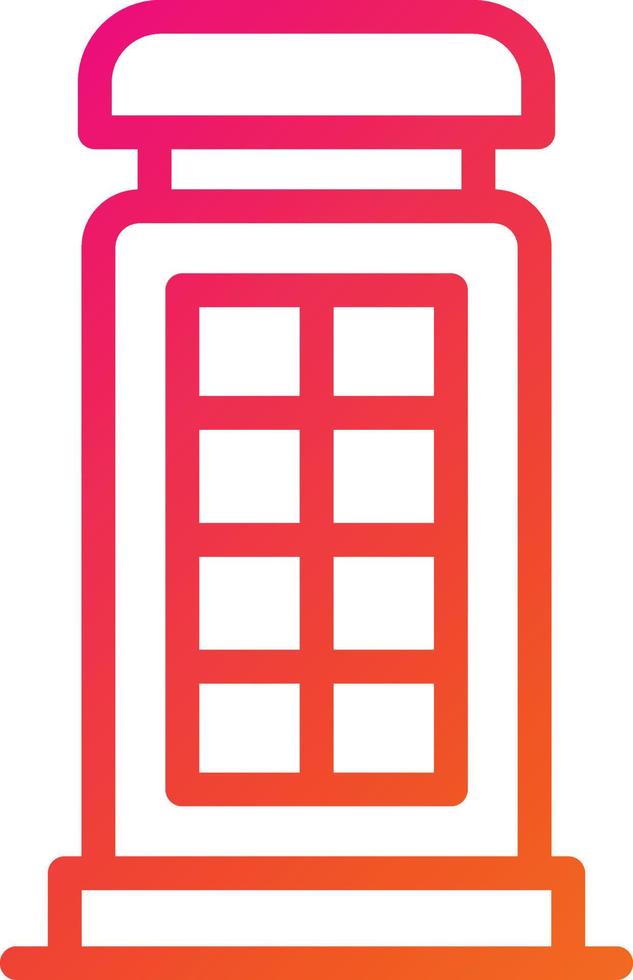 ilustración de diseño de icono de vector de cabina telefónica