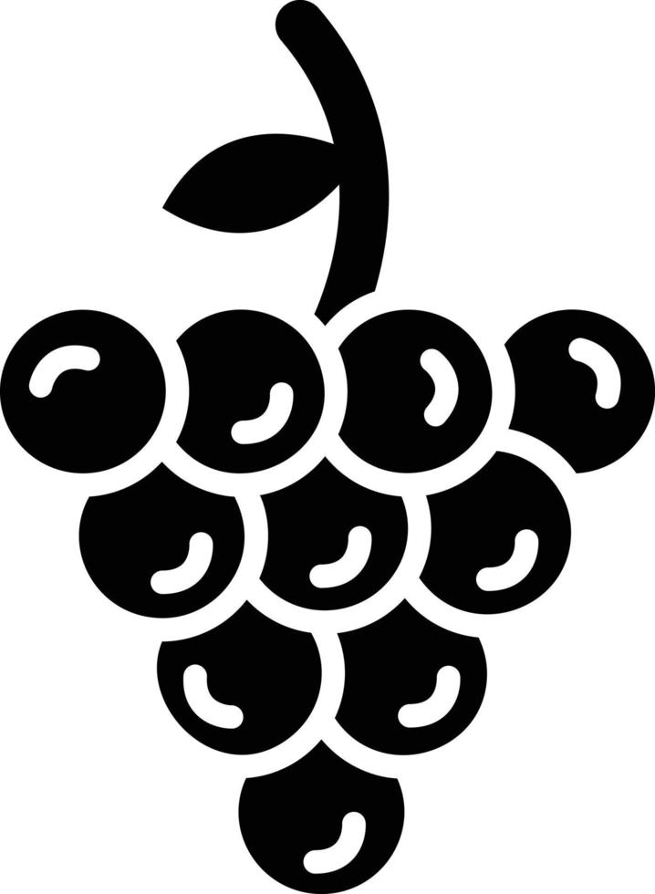 Ilustración de diseño de icono de vector de uvas