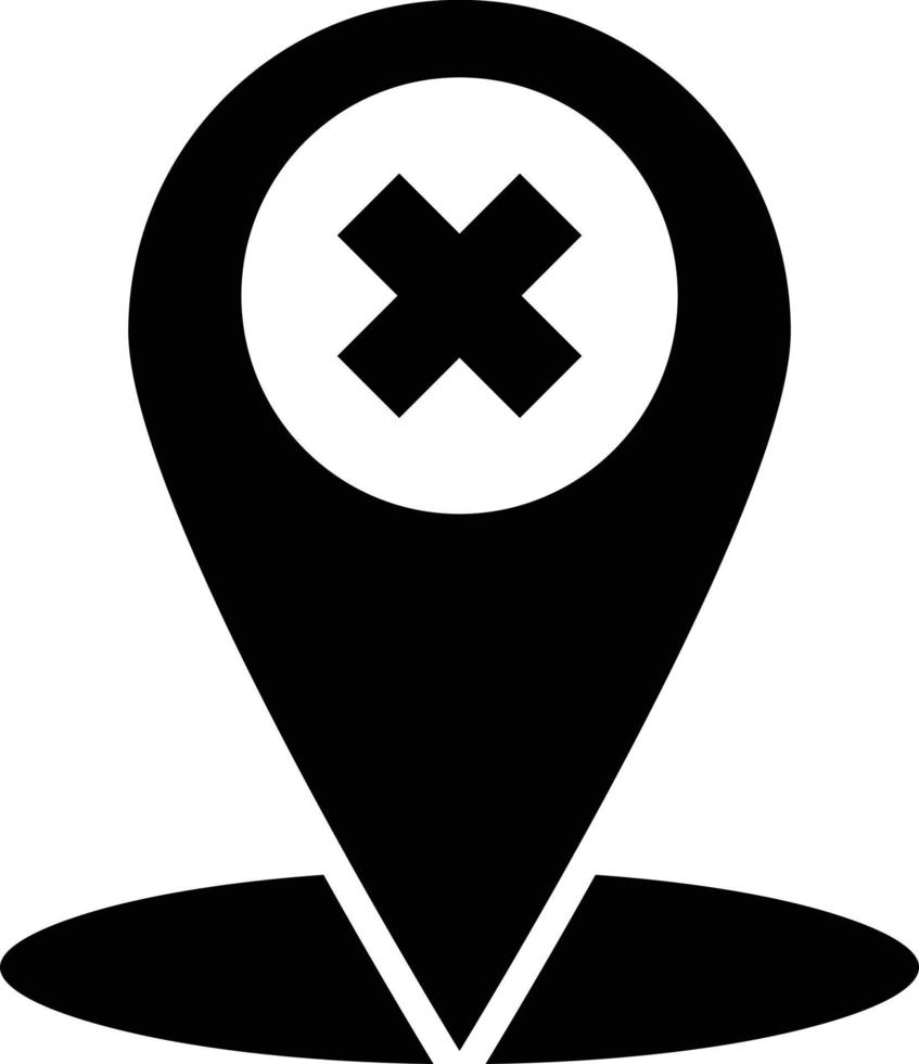 Cancel location Vector Icon Design Illustration
