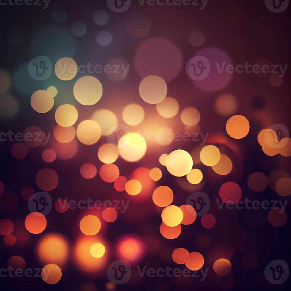 Dark background bright bokeh glow circles - image photo