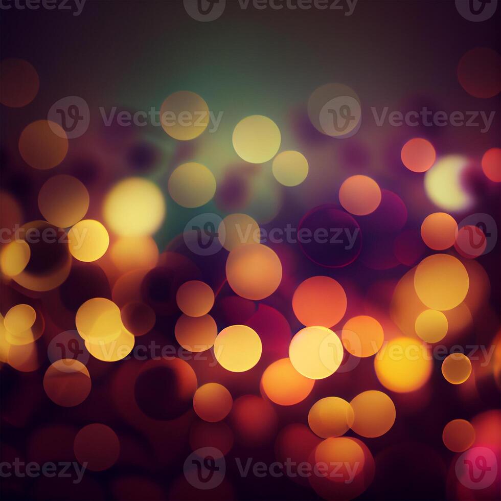 Dark background bright bokeh glow circles - image photo