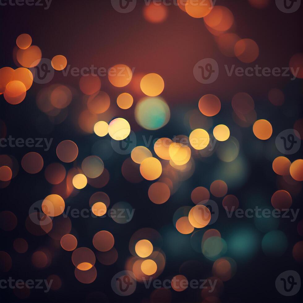 Dark background bright bokeh glow circles - image photo
