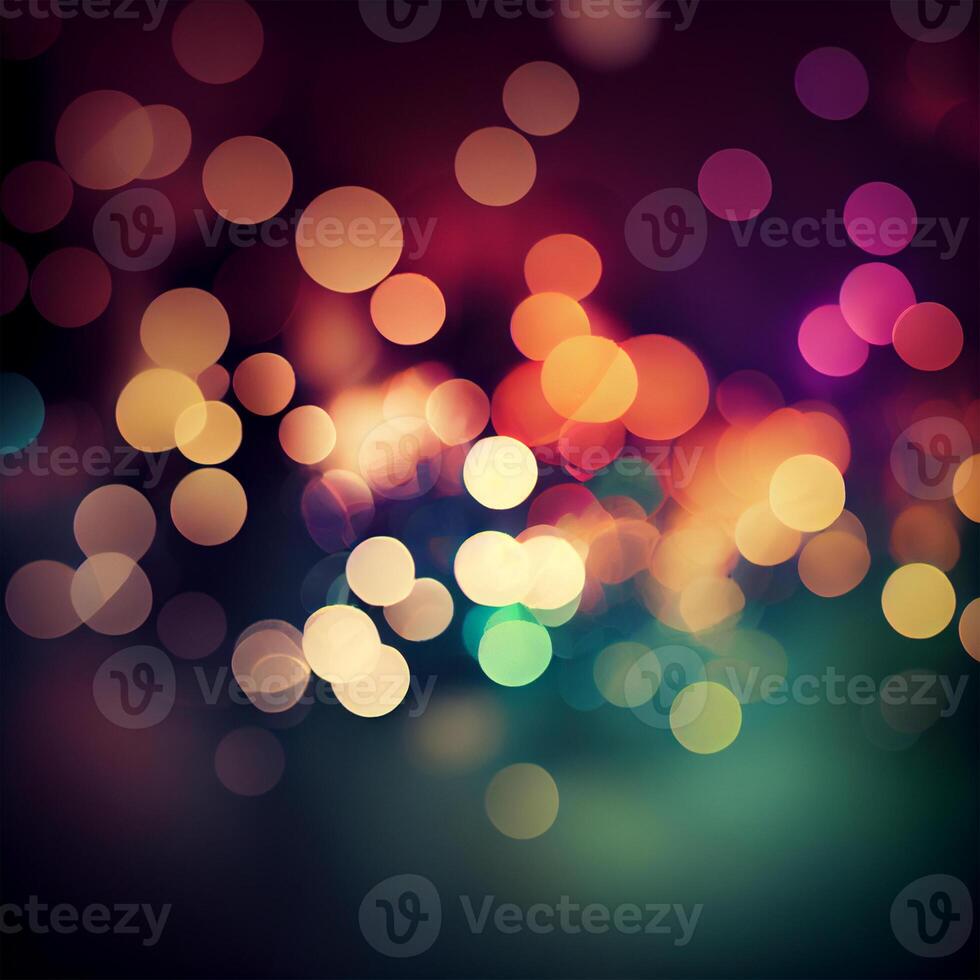 Dark background bright bokeh glow circles - image photo