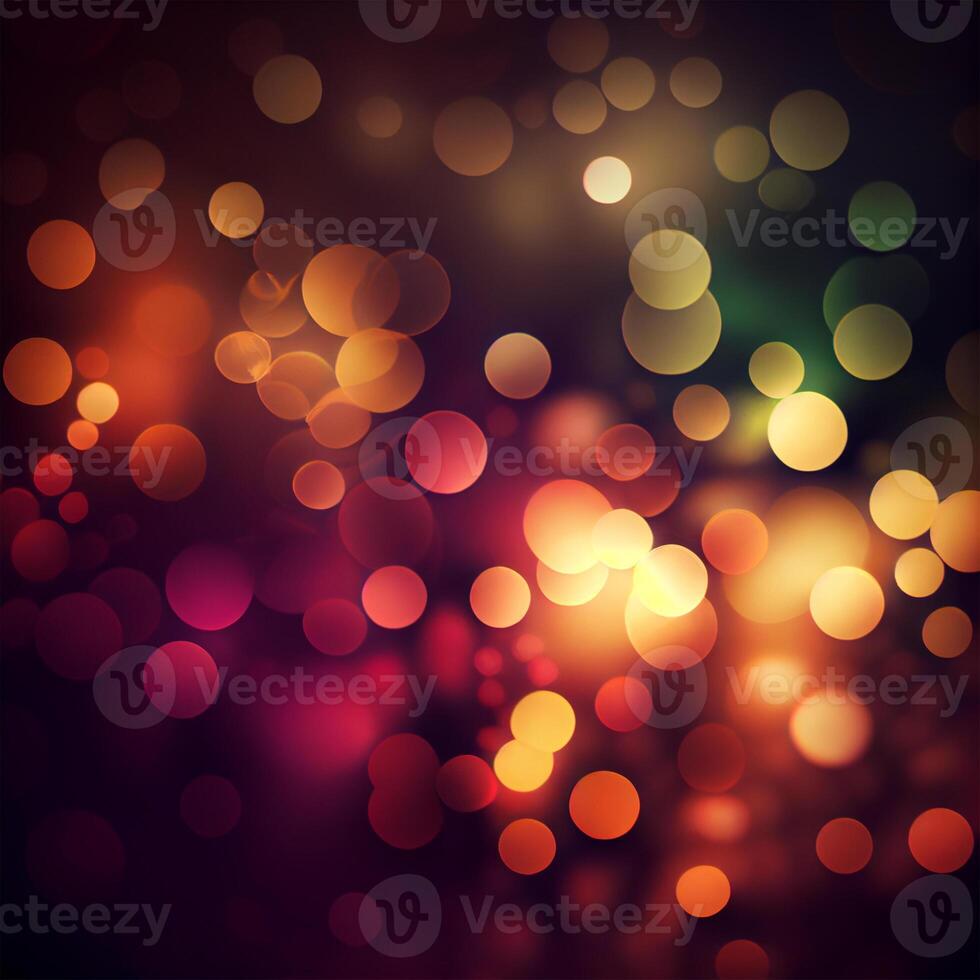 Dark background bright bokeh glow circles - image photo