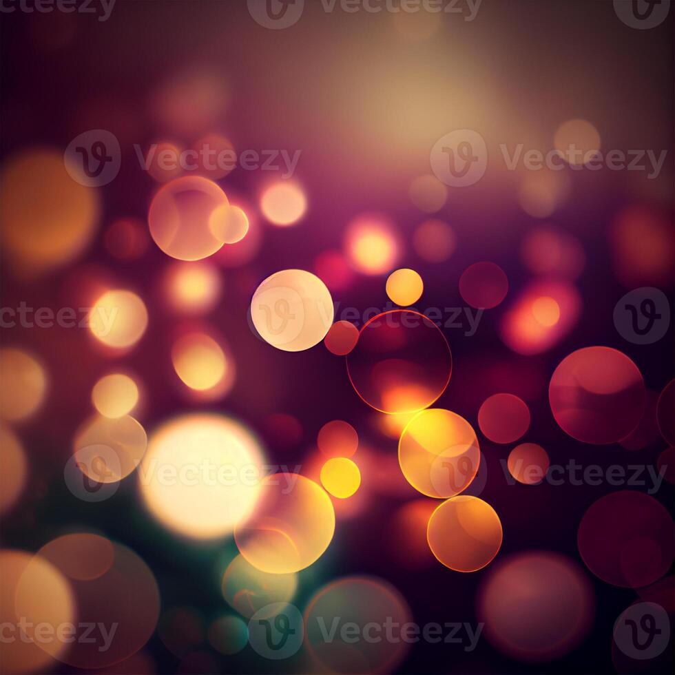 Dark background bright bokeh glow circles - image photo
