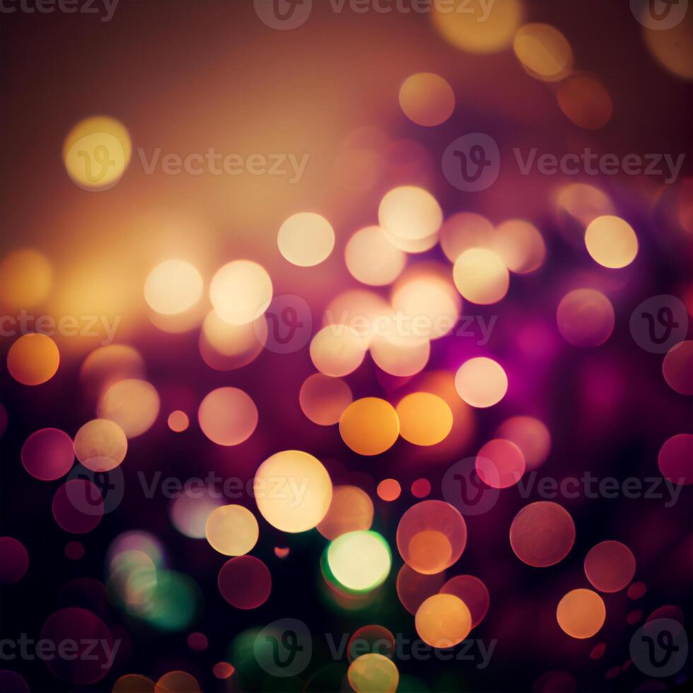 Dark background bright bokeh glow circles - image photo