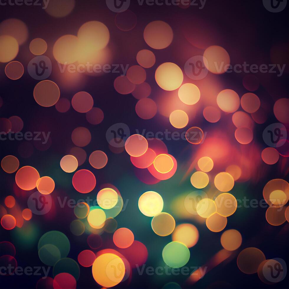 Dark background bright bokeh glow circles - image photo