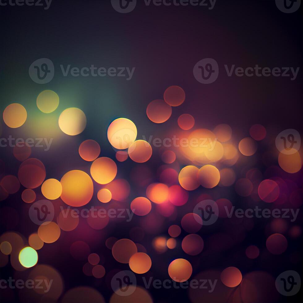 Dark background bright bokeh glow circles - image photo