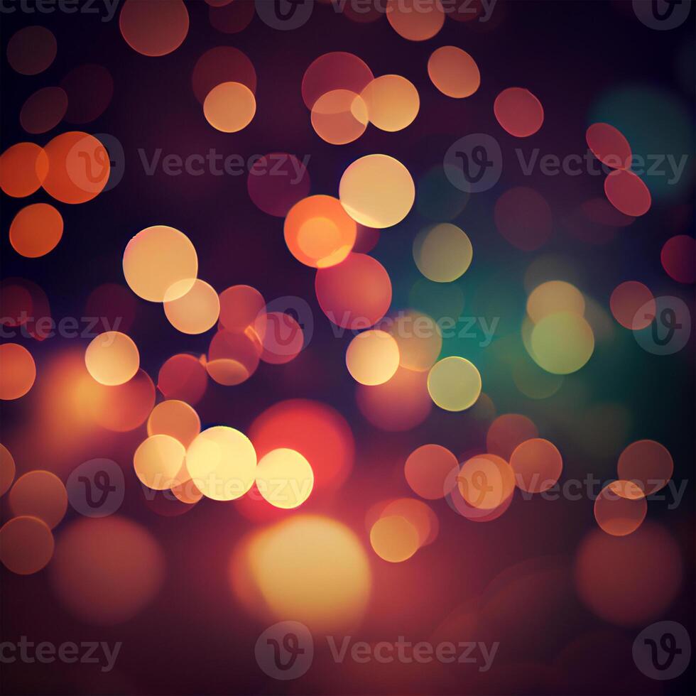 Dark background bright bokeh glow circles - image photo