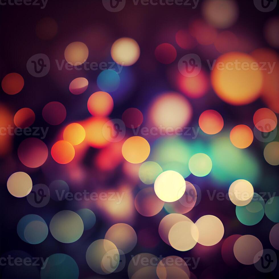 Dark background bright bokeh glow circles - image photo