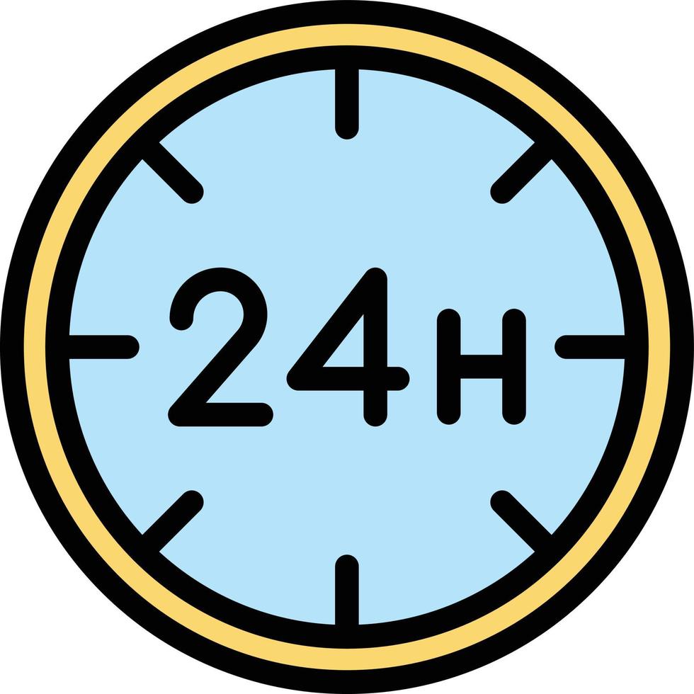24 hours Vector Icon Design Illustration