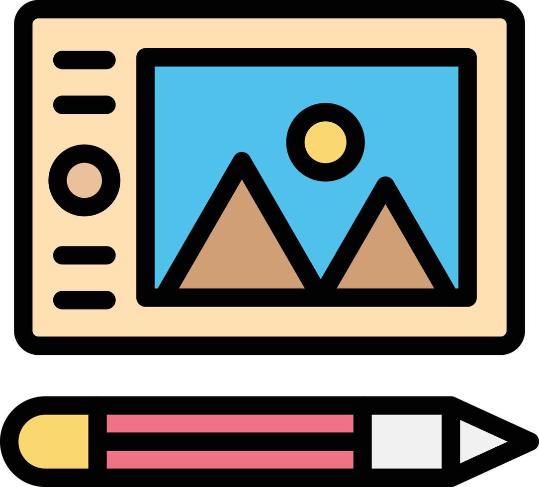 Graphic tablet Vector Icon Design Illustration