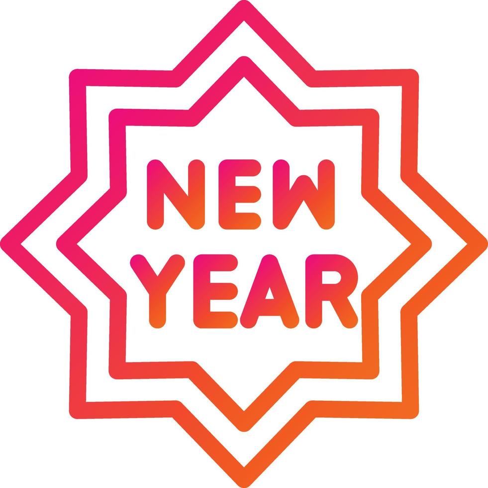 New Year Vector Icon Design Illustration