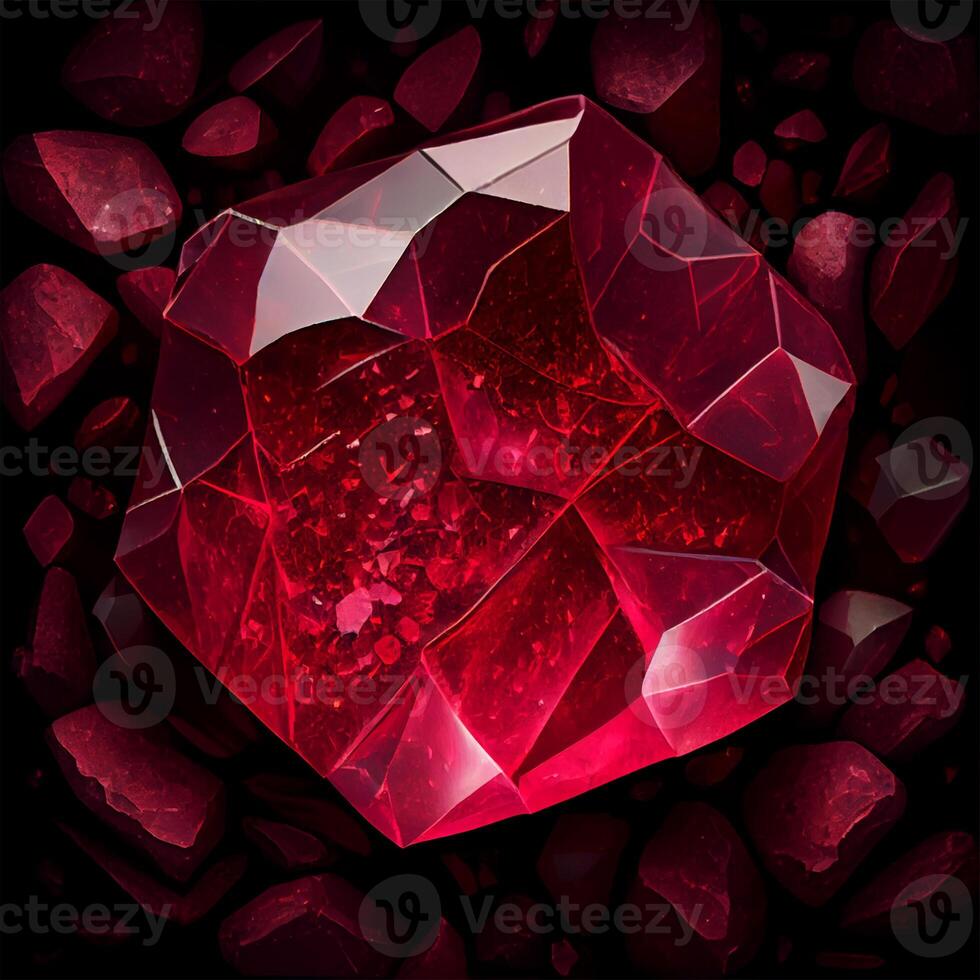 Red ruby stone texture background - image photo