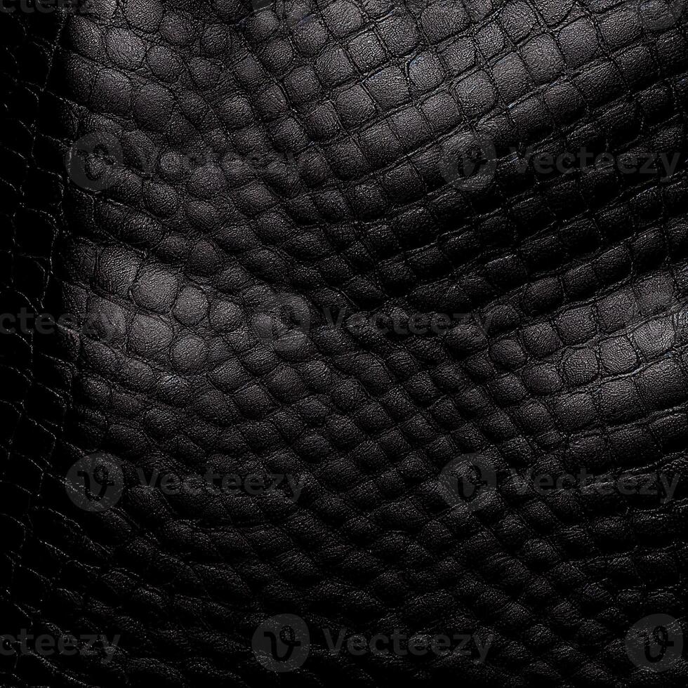 Black expensive genuine premium leather - image photo