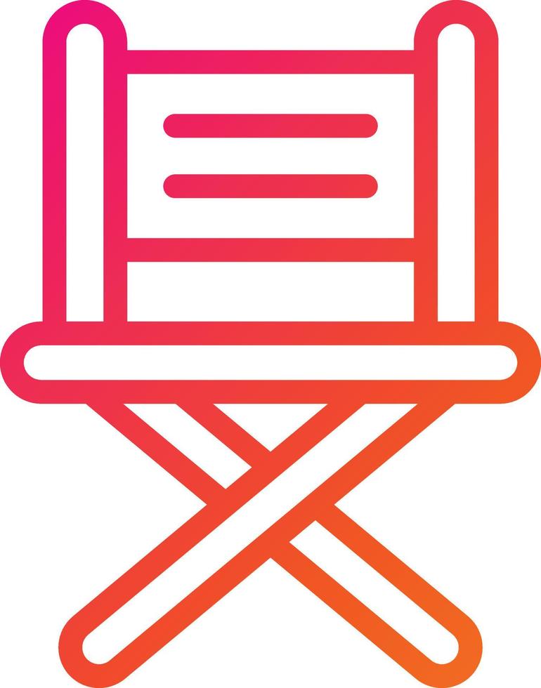 ilustración de diseño de icono de vector de silla de director