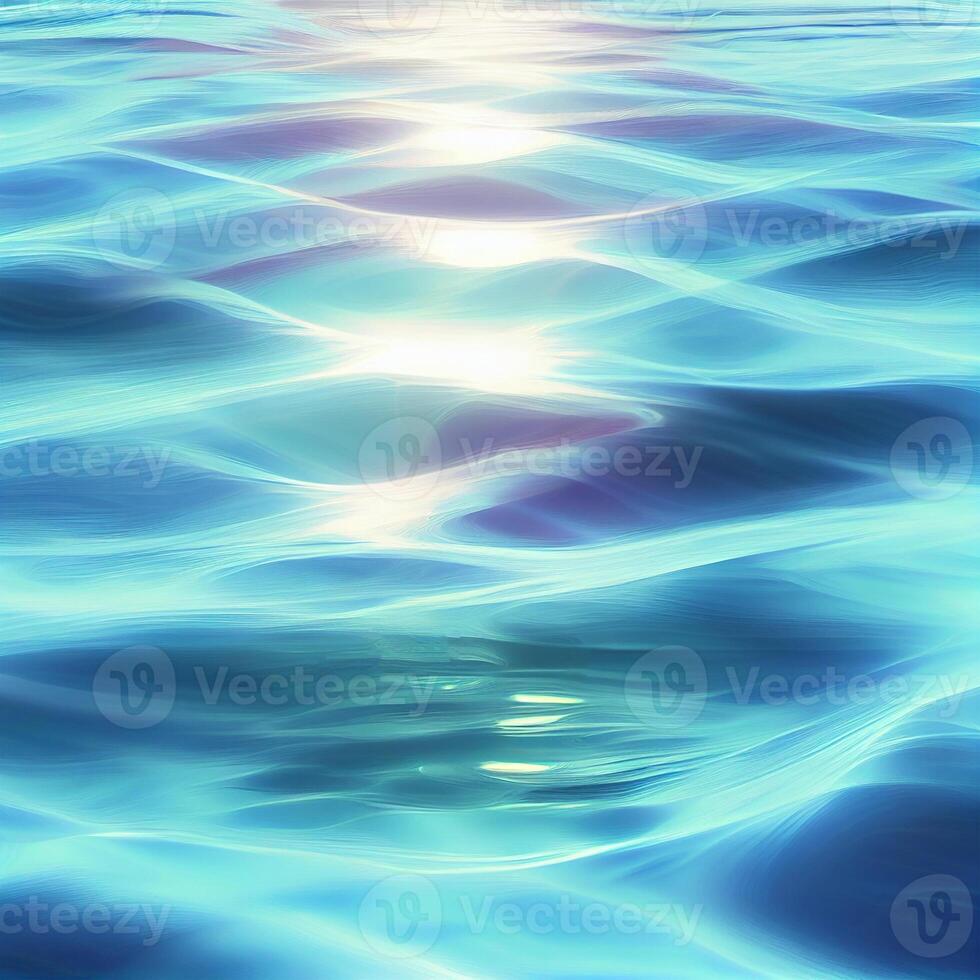 Blue water surface, sea waves - image photo