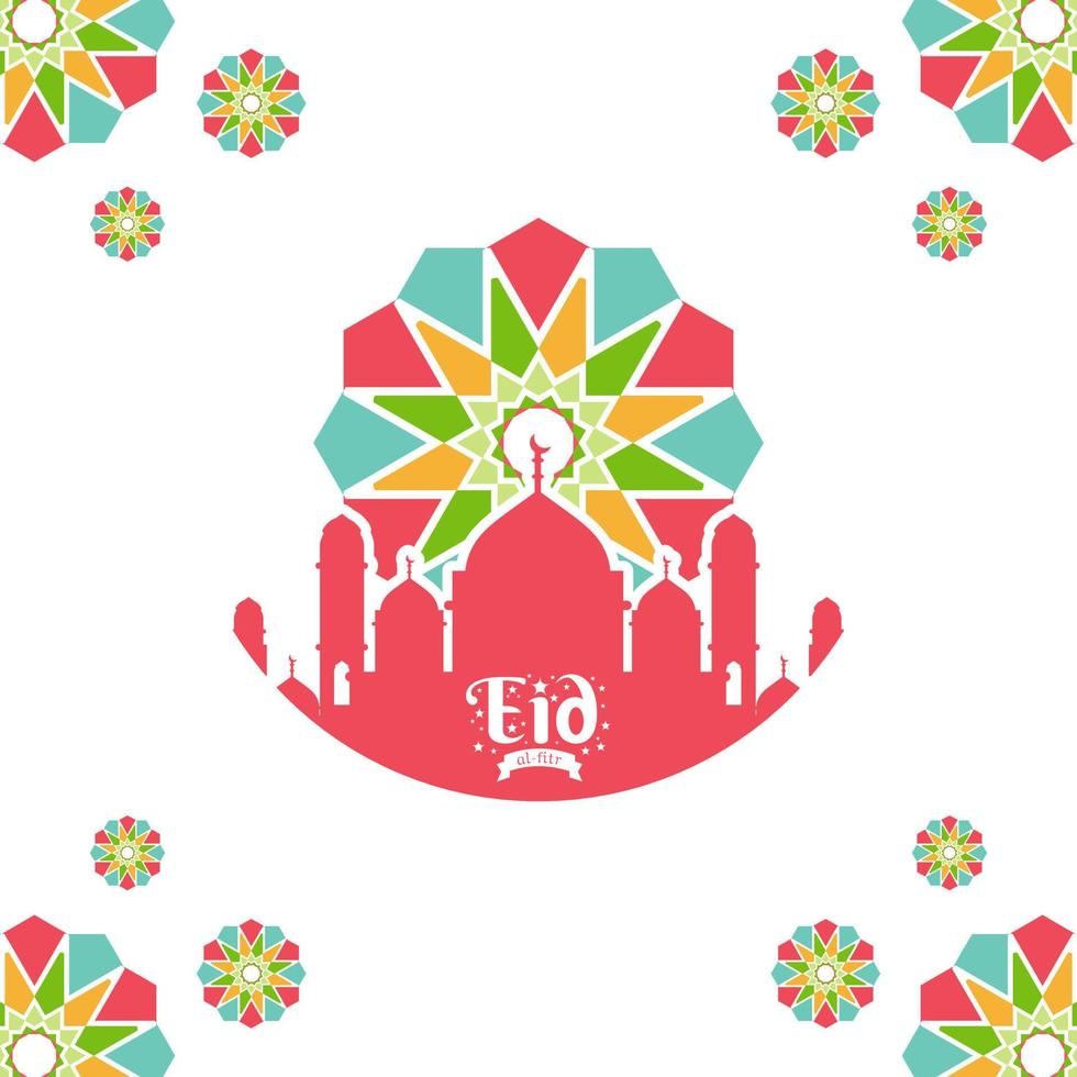 Ramadán y eid Alabama fitr modelo diseño con mezquita y islámico modelo diseño vector