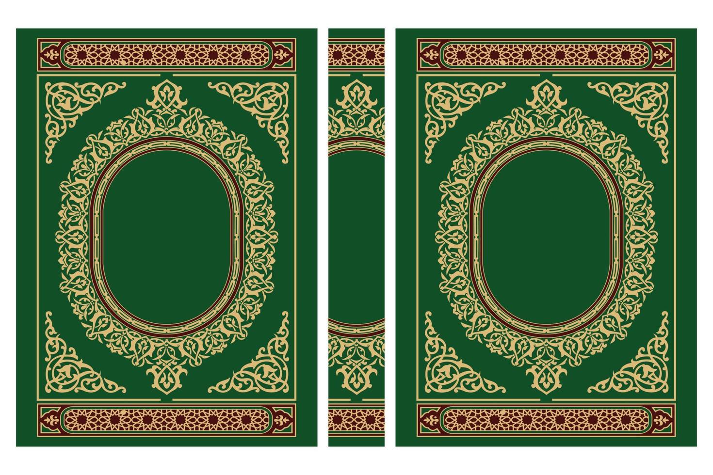 Islamic Book Cover design, al quran cover vector