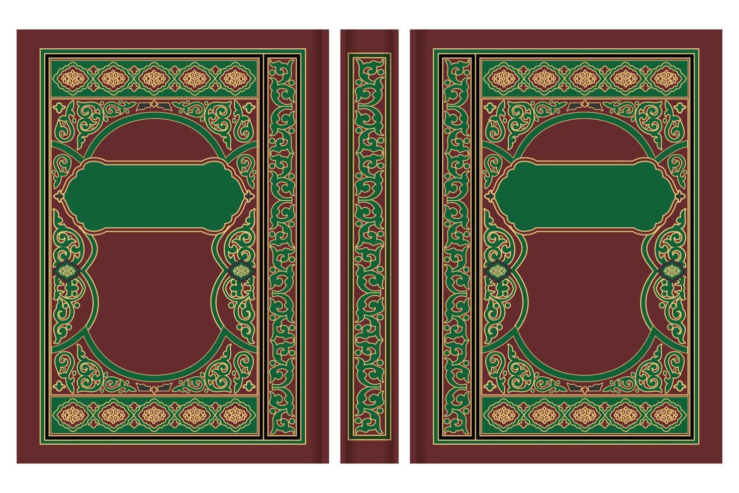 Islamic Book Cover design, al quran cover vector