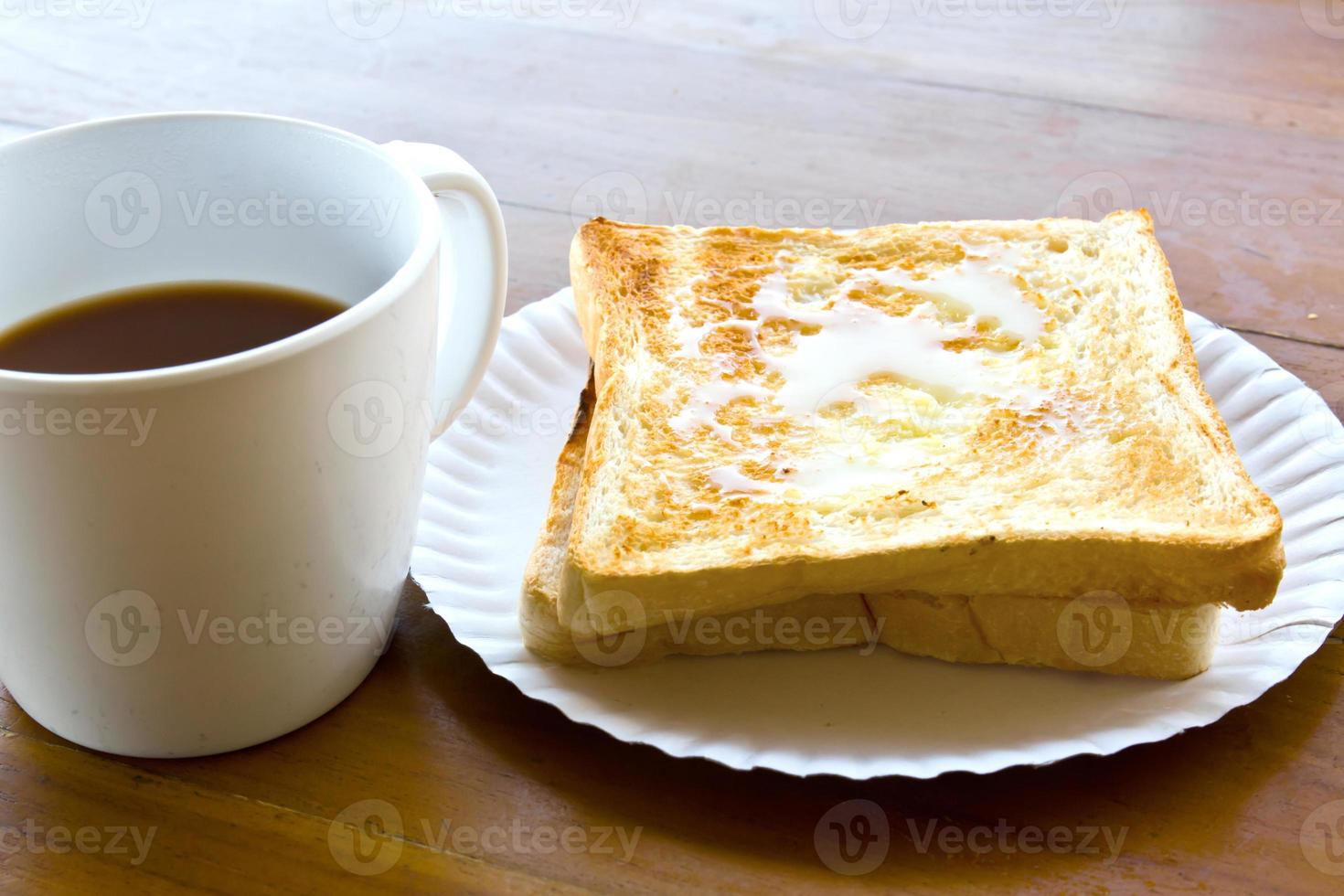 Coffee cup and Pour the milk toast photo