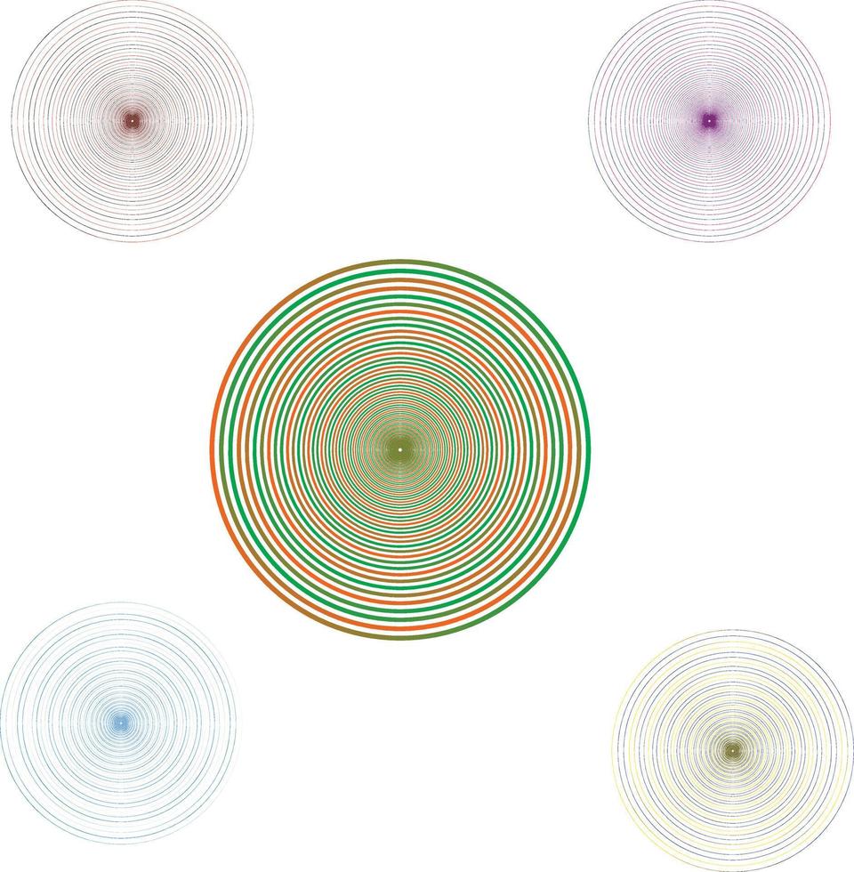 Background with colorful mosquito coil like circles. vector