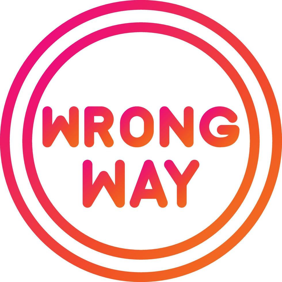 Wrong way Vector Icon Design Illustration