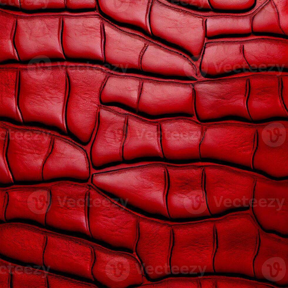 Vintage premium red leather background for decorations and textures - image photo
