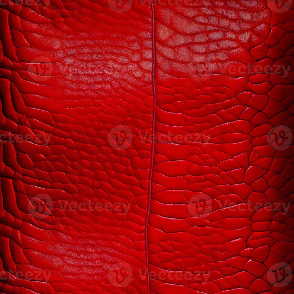 Clásico prima rojo cuero antecedentes para decoraciones y texturas - ai generado imagen foto