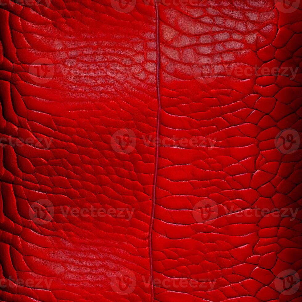 Vintage premium red leather background for decorations and textures - image photo