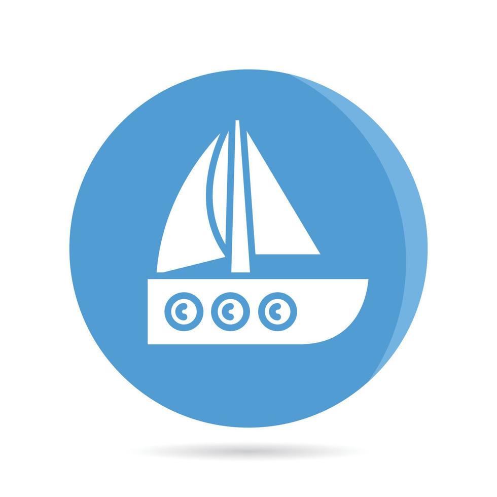 sailing boat icon vector