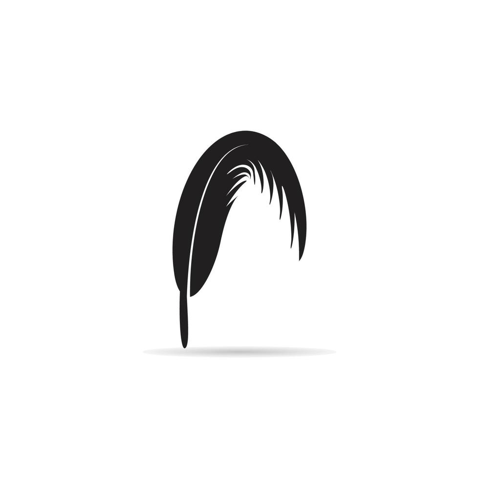 silhouette feather illustration vector