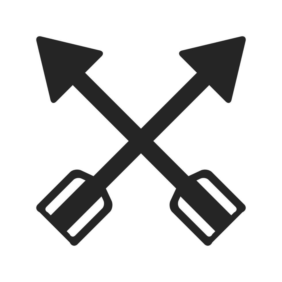 crossed arrows symbol vector