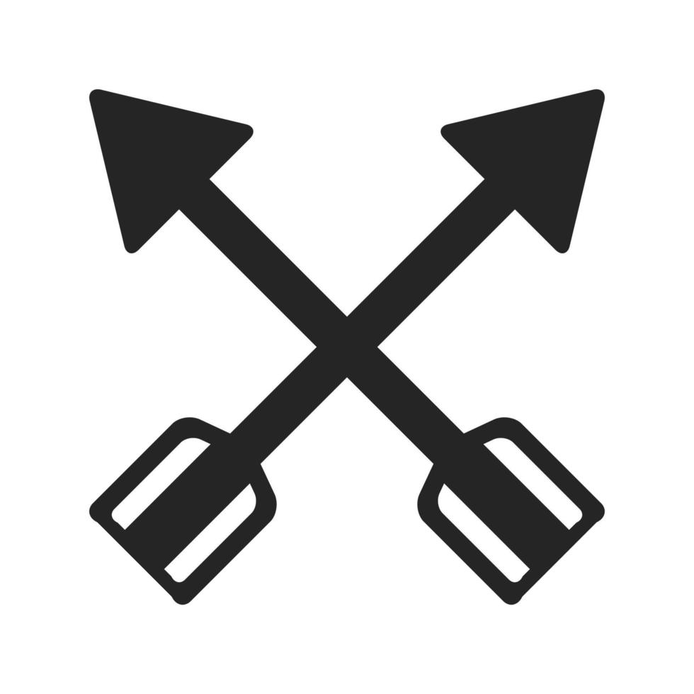 crossed arrows symbol vector