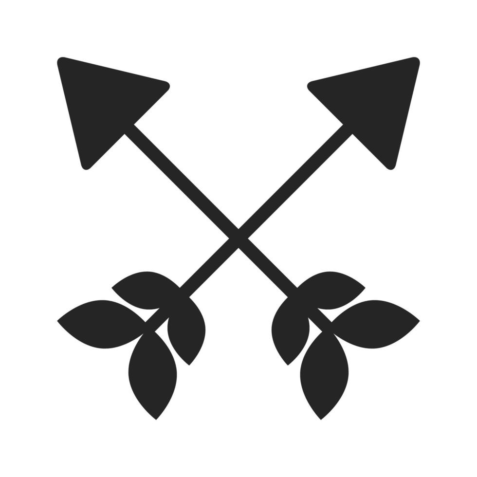 crossed arrows symbol vector