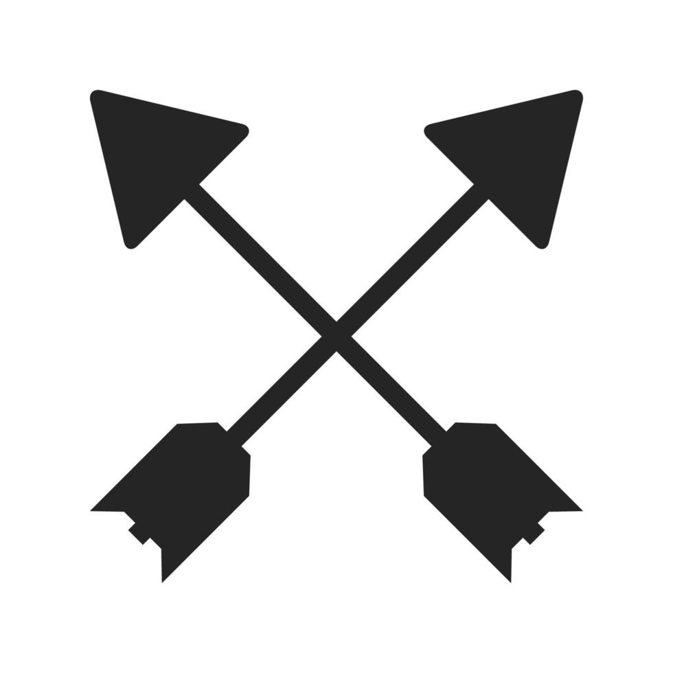 crossed arrows symbol vector