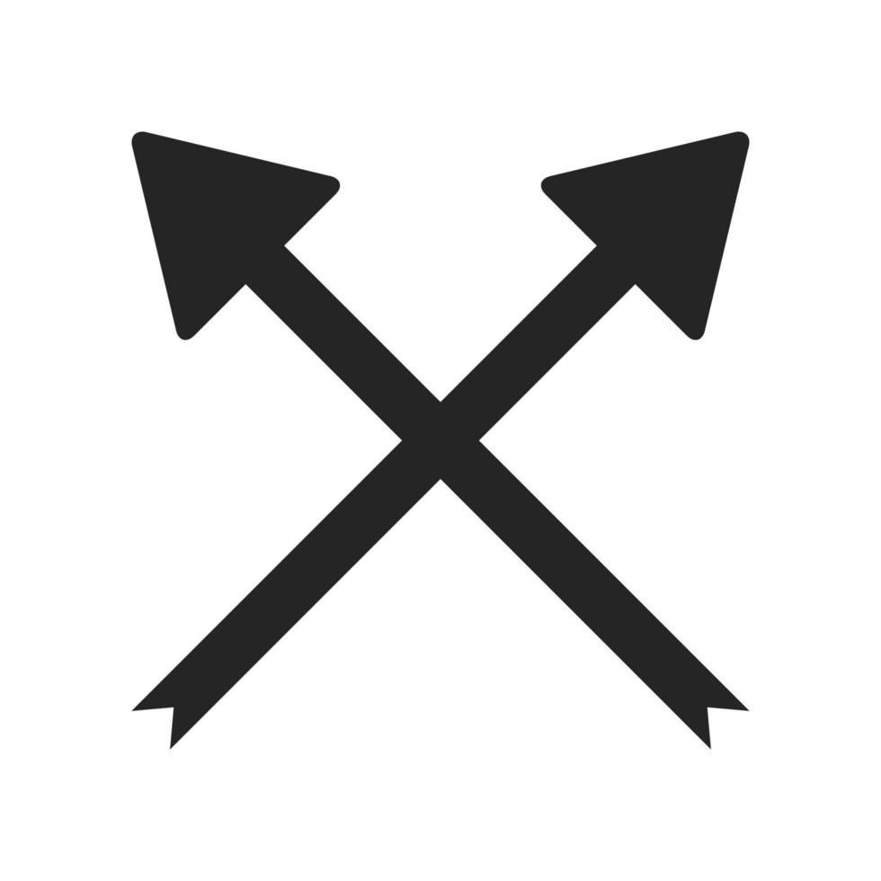 crossed arrows symbol vector
