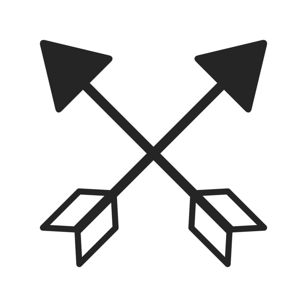 crossed arrows symbol vector