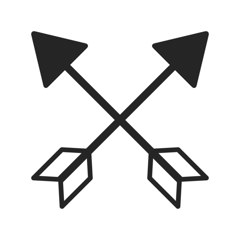 crossed arrows symbol vector