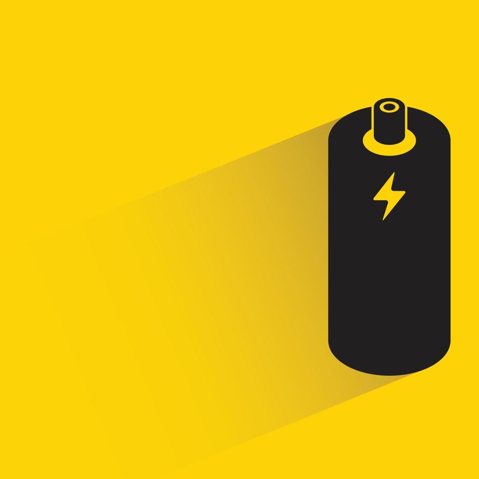 icono de batería sobre fondo amarillo vector