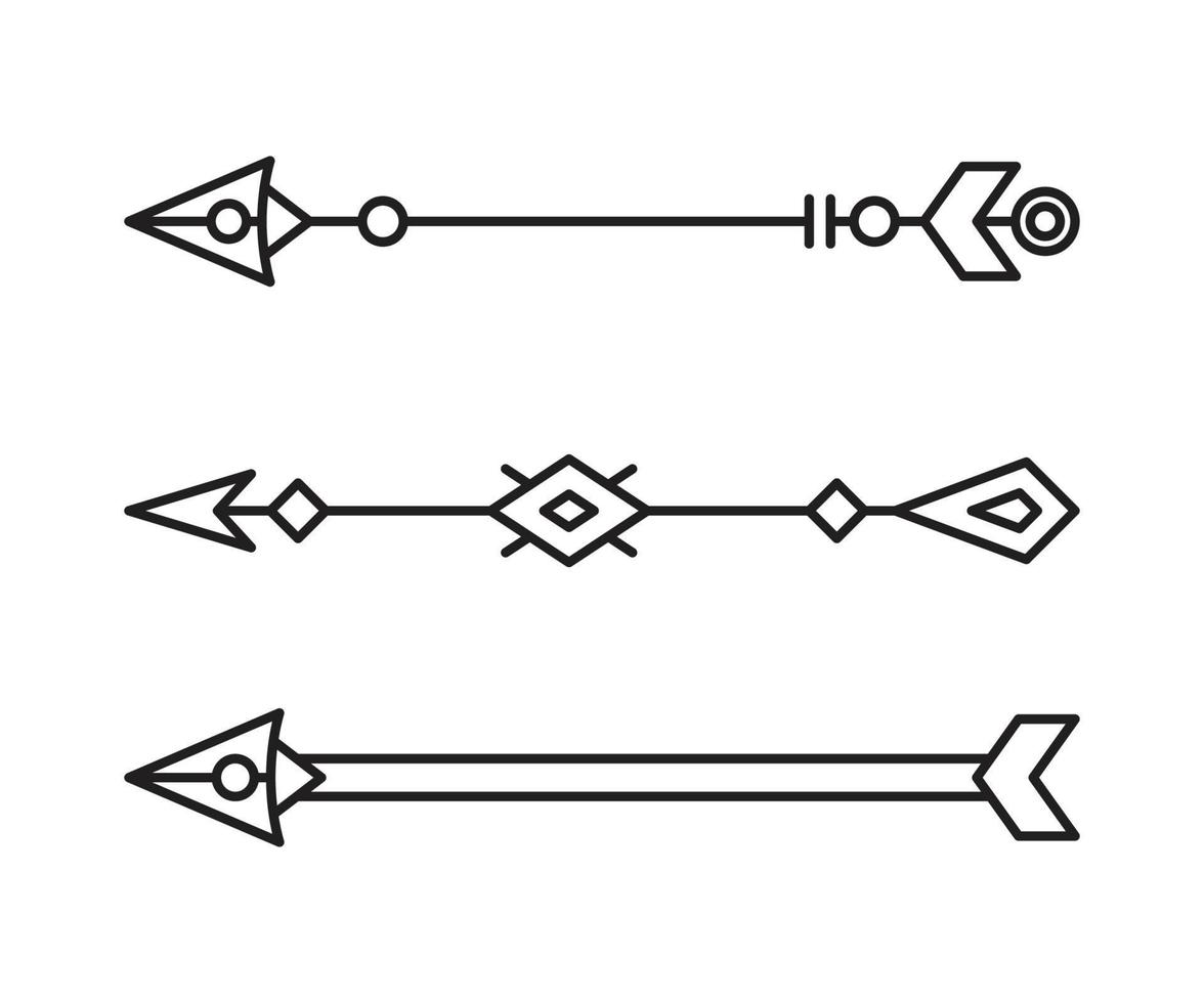 flechas divisores línea Arte vector