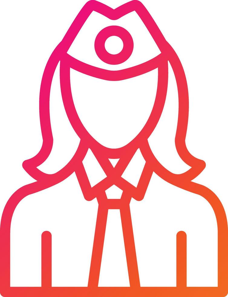 Air hostess Vector Icon Design Illustration
