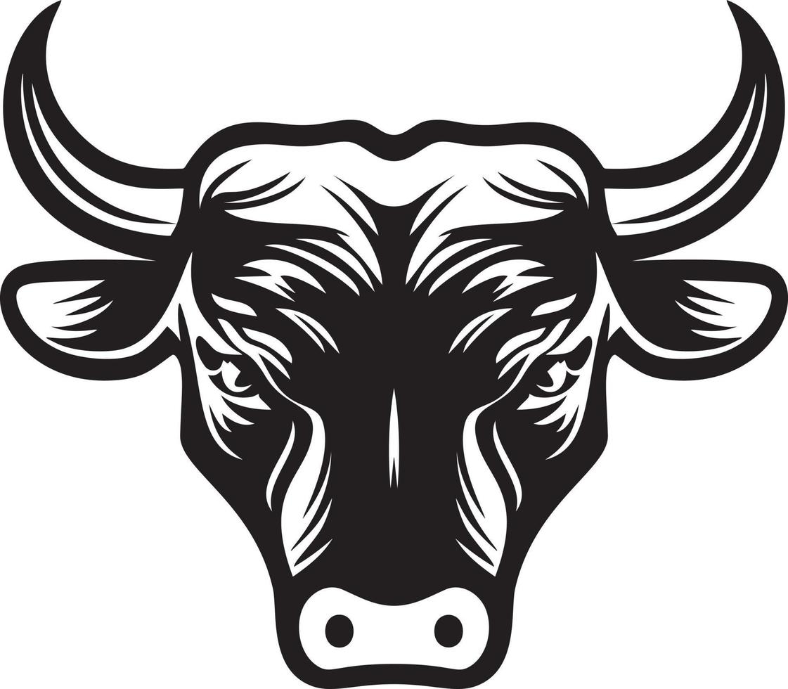 Bull Head Design Icon Logo vector